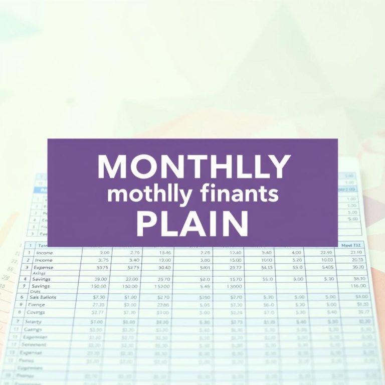 comment faire un plan financier mensuel efficace